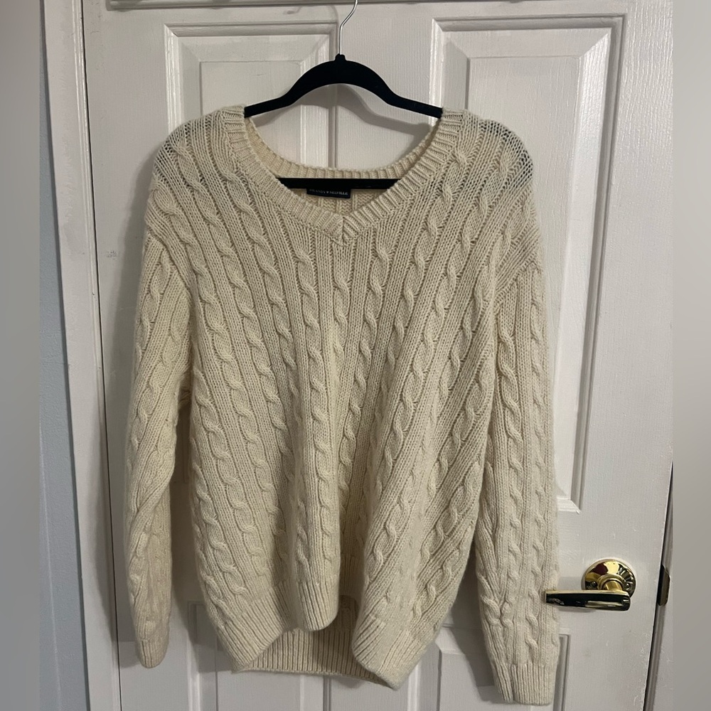 Brandy Melville Off-White Knit Sweater